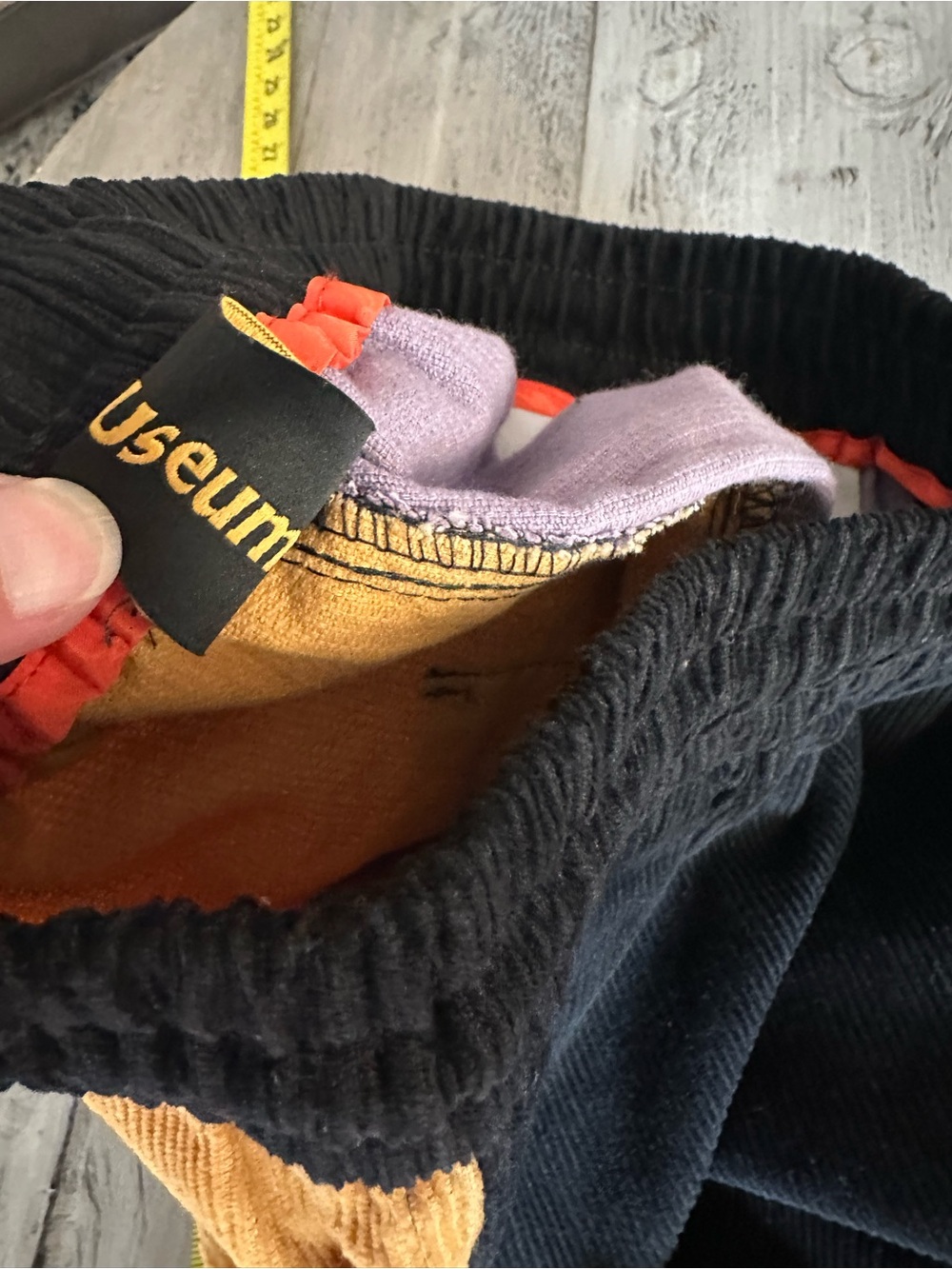 Colorblock Corduroy Cargo Pants - Multicolor - Picture 9 of 10